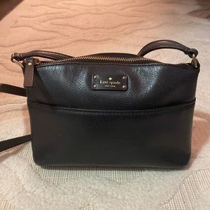 Small black Kate Spade leather crossbody bag